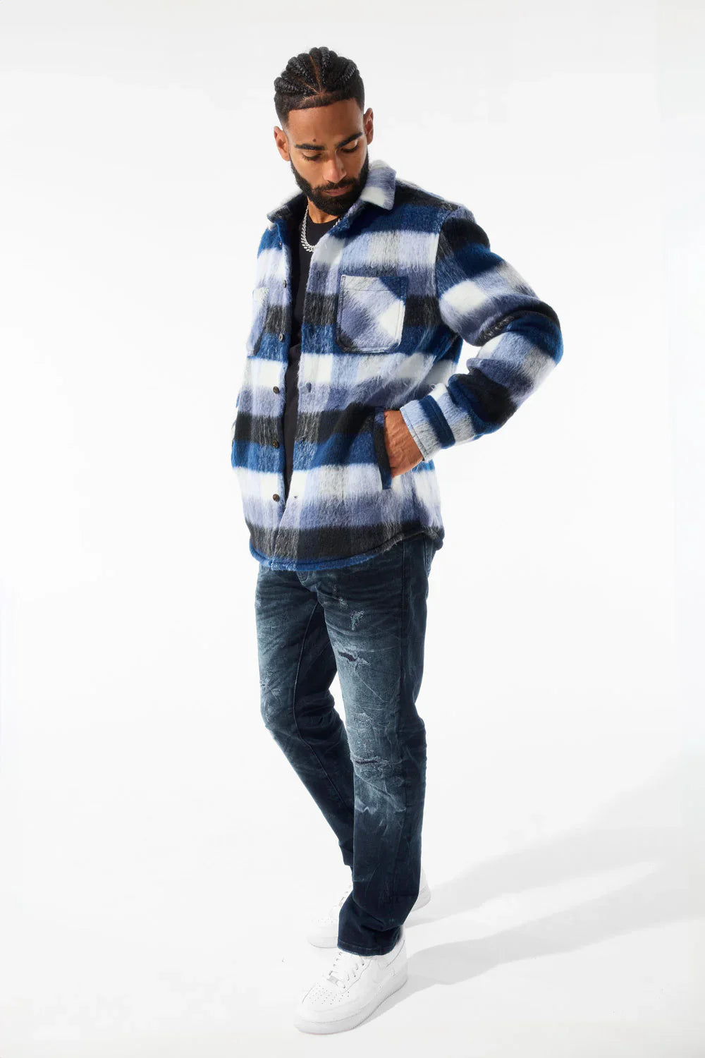 Jordan Craig See You In Paradise Sherpa Jacket - Blue by Denim Exchange