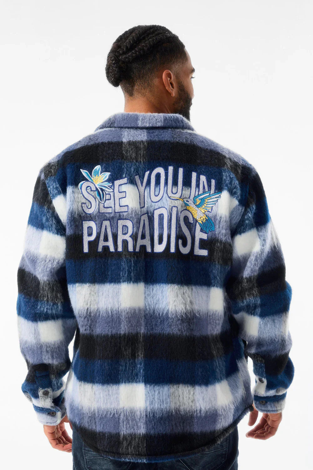 Jordan Craig See You In Paradise Sherpa Jacket - Blue by Denim Exchange
