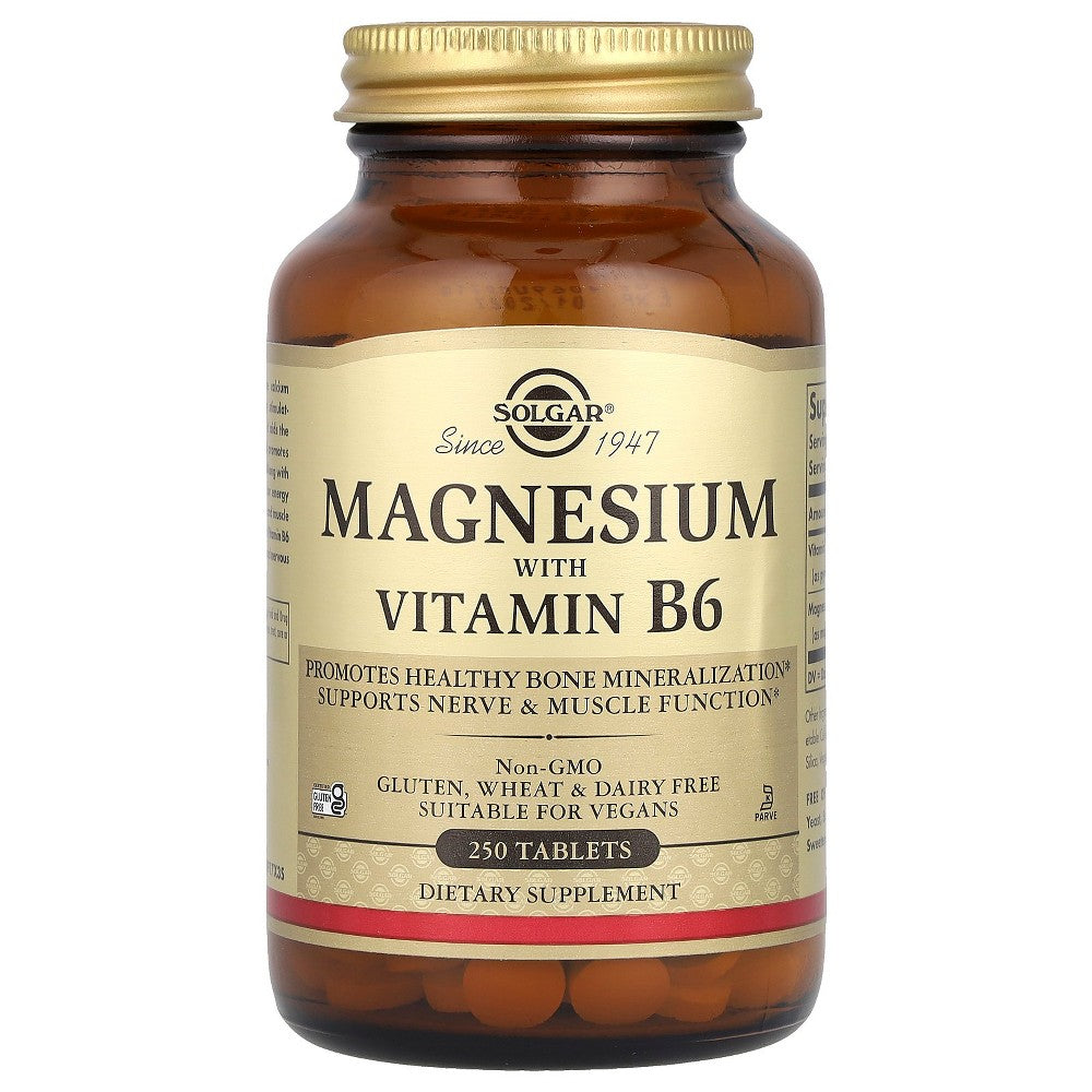Solgar Magnesium With Vitamin B6, 250 Tablets by Pasteur Pharmacy
