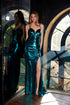 Juliet JT2567U Metallic Fitted Evening Gown by DiscountDressShop