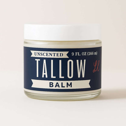 Unscented Tallow Skincare 9oz Trio - Whipped Moisturizer, Body Butter &amp; Balm | Lady May Tallow by The Lady May