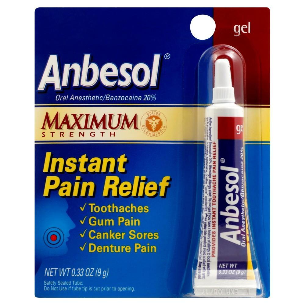 Anbesol Oral Anesthetic Maximum Strength Instant Pain Relief Gel by Pasteur Pharmacy
