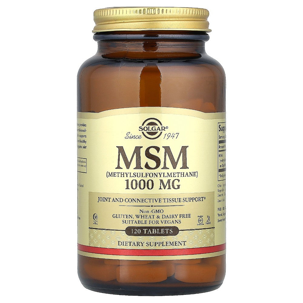 Solgar MSM (Methylsulfonylmethane), 1,000 Mg, 120 Tablets by Pasteur Pharmacy