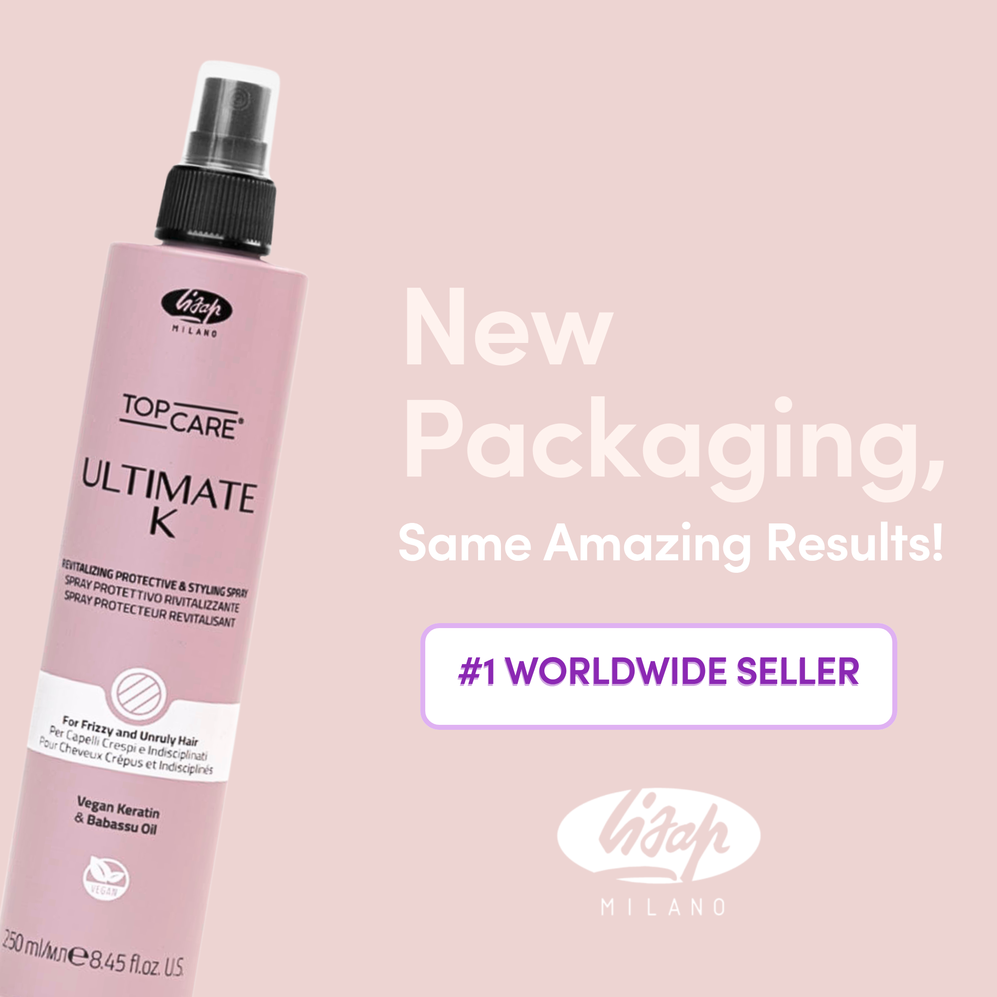 Top Care Ultimate K Revitalizing Protective &amp; Styling Spray by Lisap Milano