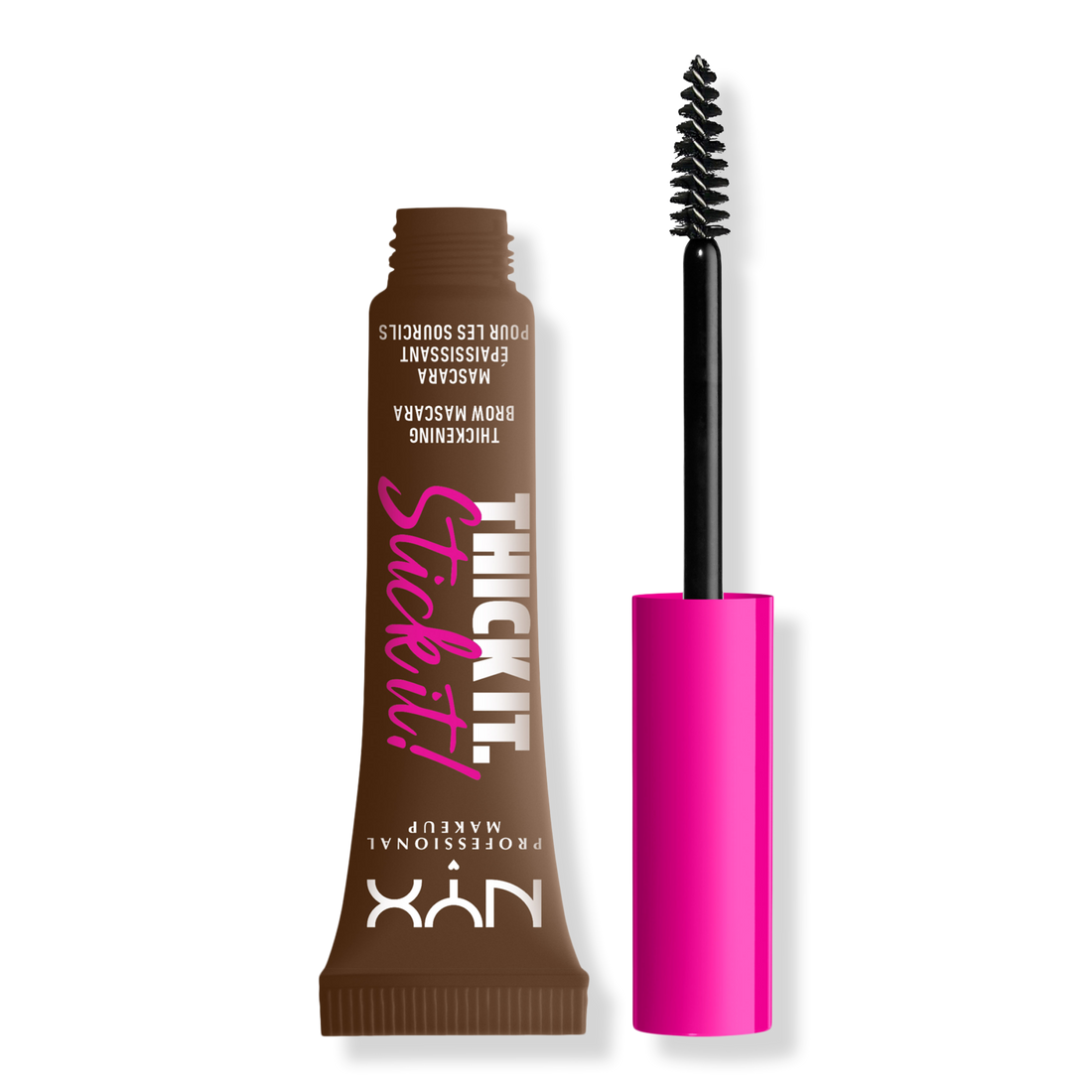 NYX Professional Makeup Thick It Stick It Thickening Brow Mascara, Brunette  DestGlow