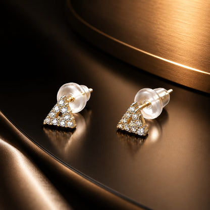 925 Sterling Silver &amp; Plated Gold CZ Earrings for Women