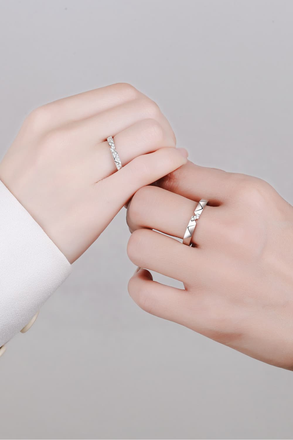 Sparkala™ Minimalist Rhodium-Plated Ring Set by Sparkala