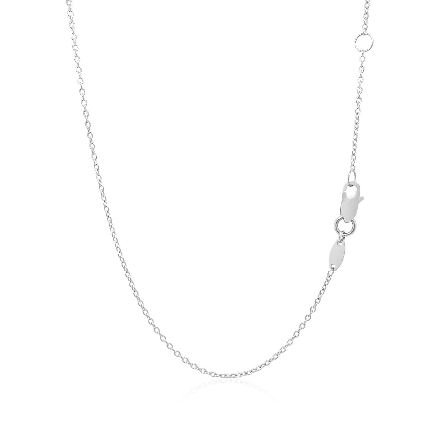 14k White Gold Smooth Flat Horizontal Bar Style Necklace  DestGlow
