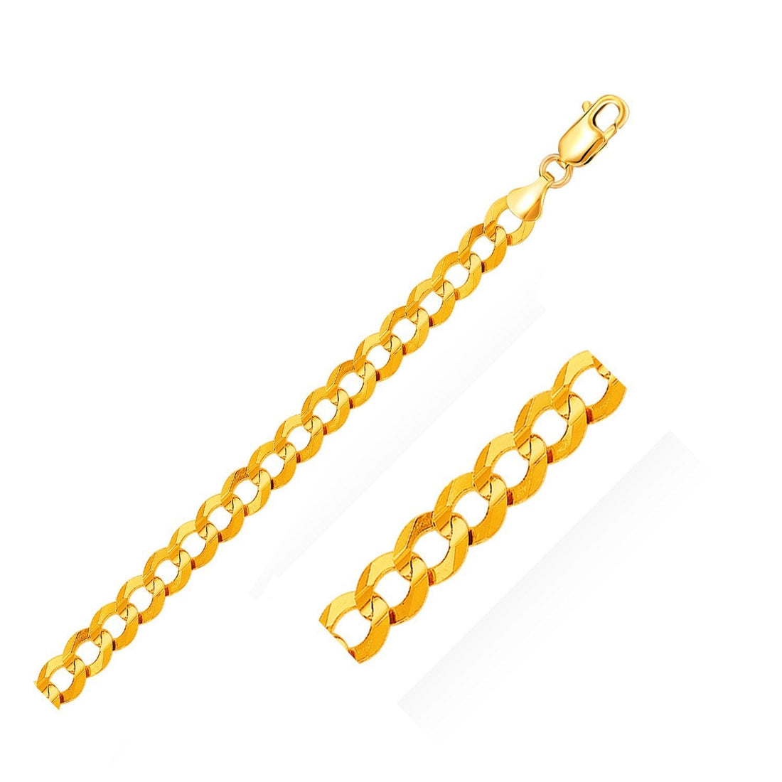 8.2mm 10k Yellow Gold Curb Chain by Bids.com