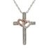 .11ct Cross Religious Pendant Sterling Silver 10KT Gold by Bids.com