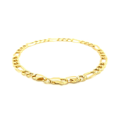 5.4mm 14k Yellow Gold Lite Figaro Bracelet by Bids.com