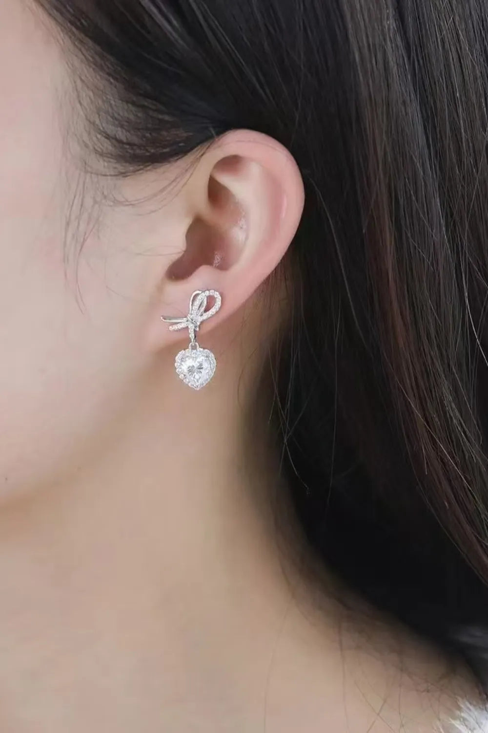 2 Carat Sparkala™ 925 Sterling Silver Heart Earrings by Sparkala