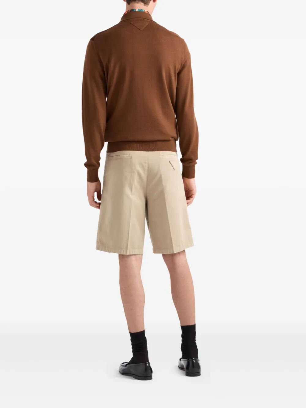 Prada Men Vintage-Effect Cotton Bermudas by Luosophy