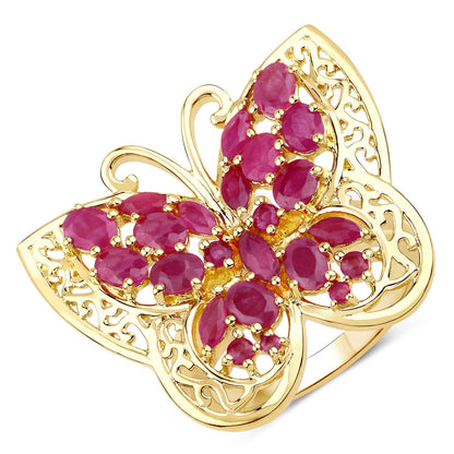 3.08 Carat Genuine Ruby .925 Sterling Silver Ring by Bids.com