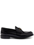 Prada Women Brushed Leather Loafers With Leather Band by Luosophy