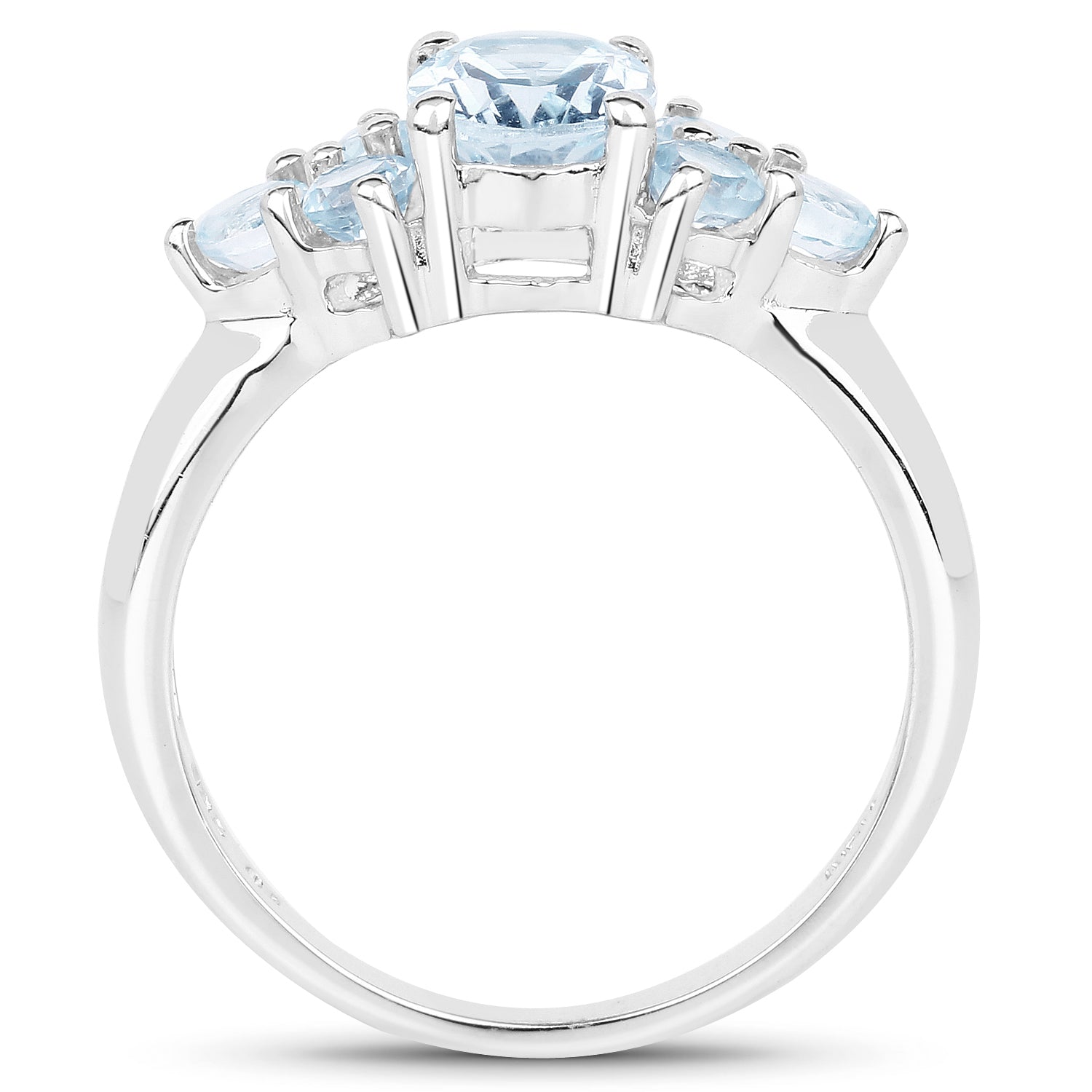 2.32 Carat Genuine Blue Topaz .925 Sterling Silver Ring  DestGlow