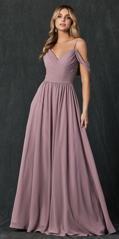 Juliet 262 Pleated Off the Shoulder Formal Dress by DiscountDressShop