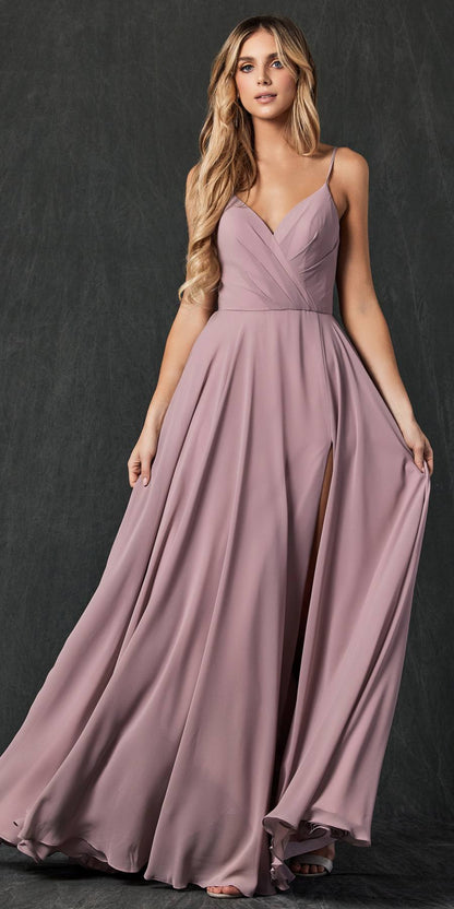 Juliet 263 Spaghetti Strap Long Formal Dress by DiscountDressShop