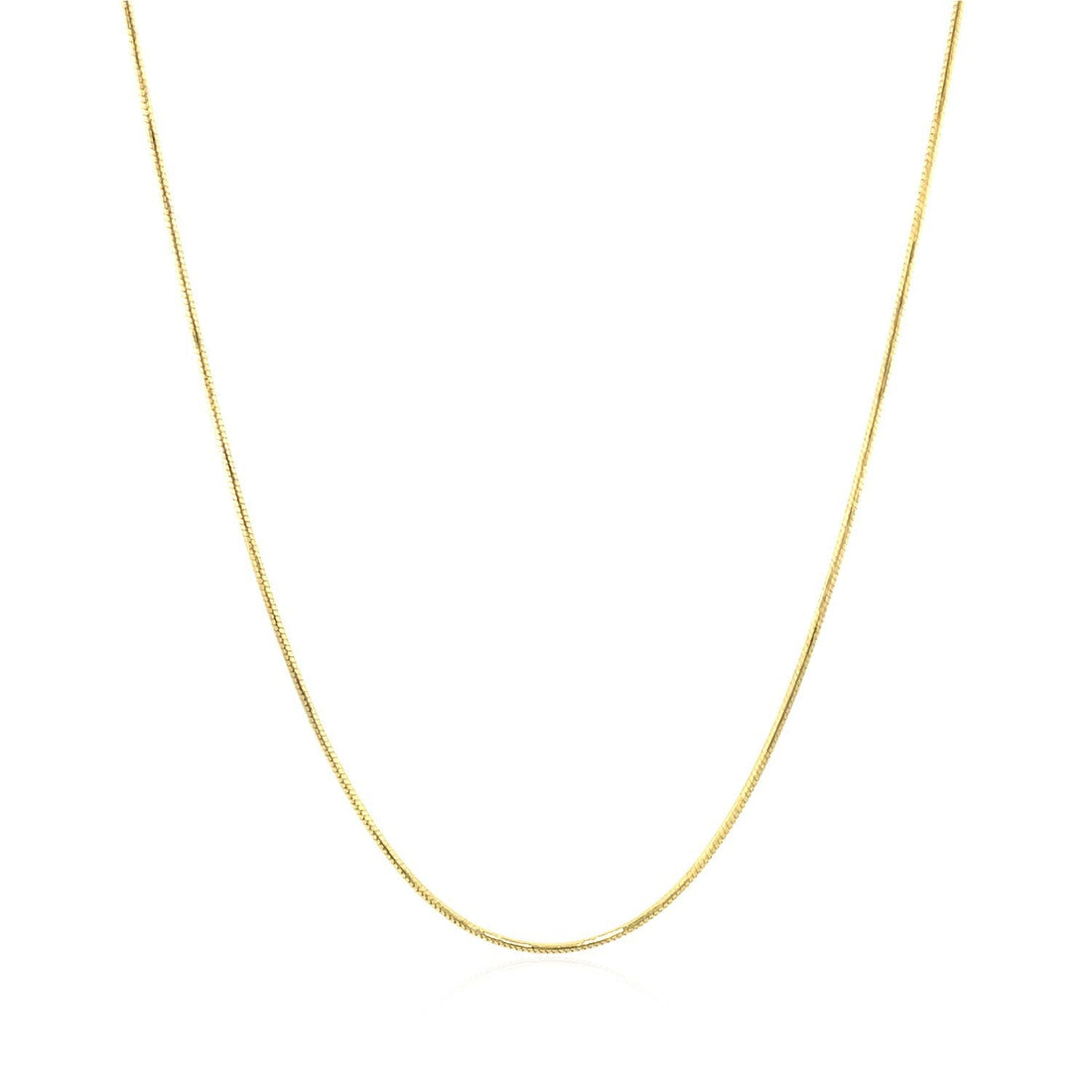 14k Yellow Gold Round Snake Chain 0.7mm by Bids.com