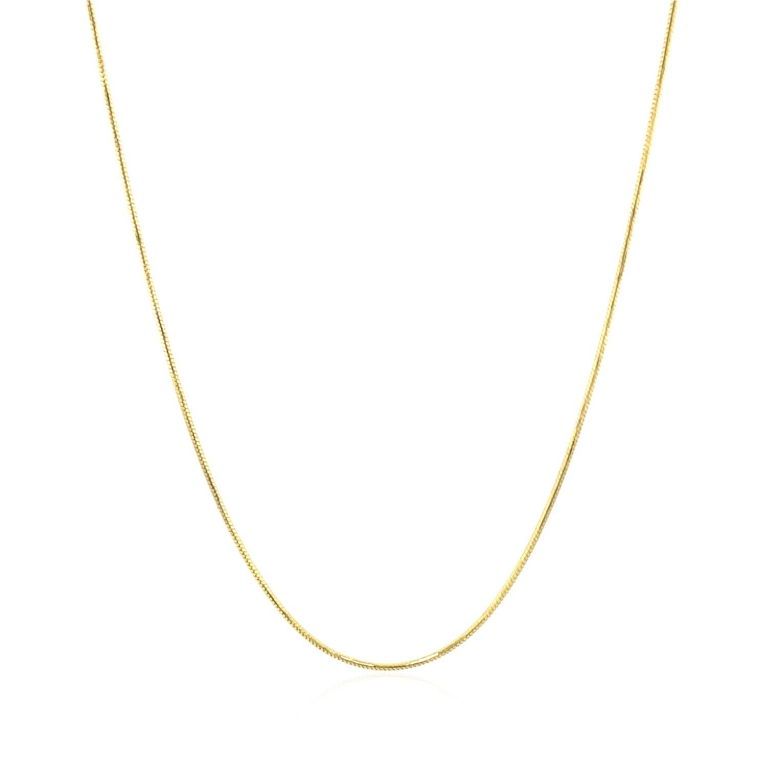 14k Yellow Gold Round Snake Chain 0.7mm by Bids.com
