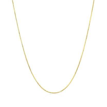 14k Yellow Gold Round Snake Chain 0.7mm by Bids.com