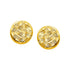 14k Yellow Gold Post Earrings with Textured Circles  DestGlow