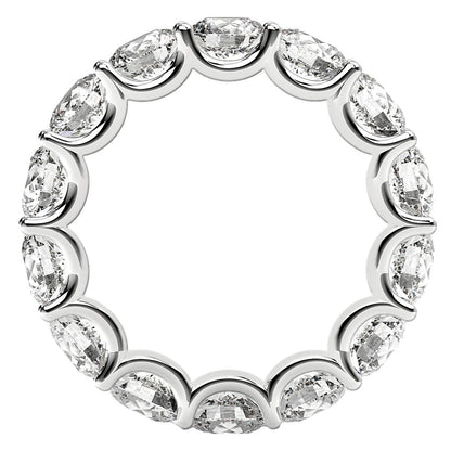 Round Cut Lab Grown Diamond Eternity Ring in 14k White Gold (6 cttw FG/VS2) by Bids.com