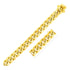 11mm 14k Yellow Gold Semi Solid Miami Cuban Bracelet by Bids.com