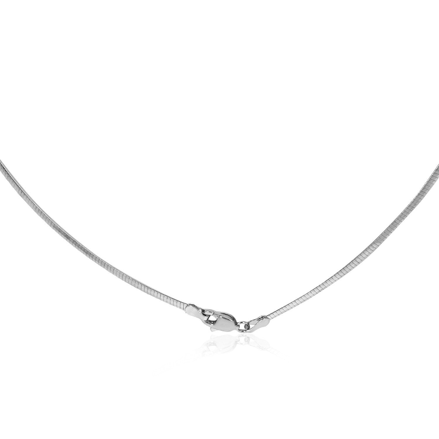 14k White Gold Classic Omega Style Chain (2 mm) by Bids.com