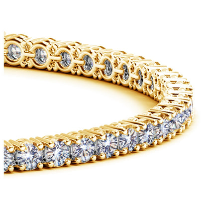 Lab Grown Round Diamond Tennis Bracelet in 14k Yellow Gold (6 cctw F/G  VS2/SI1)  DestGlow