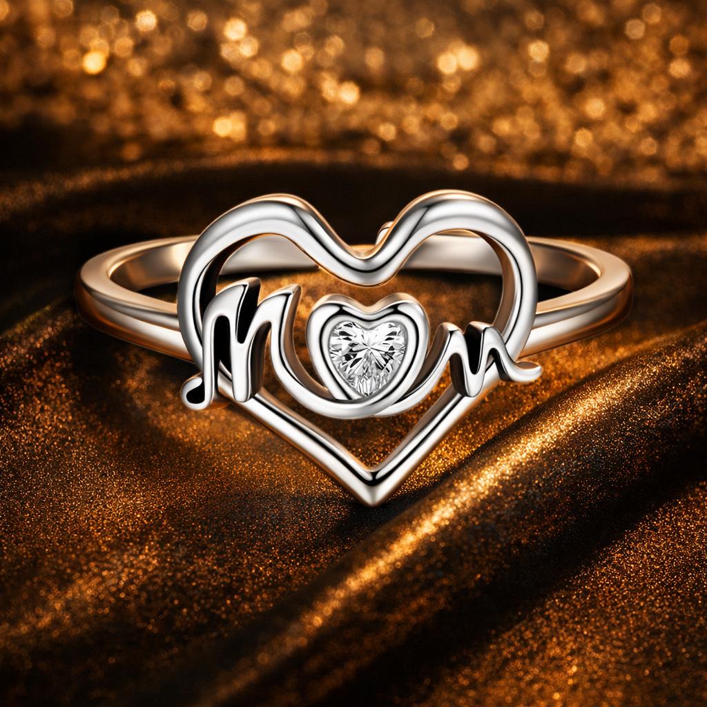 925 Sterling Silver Heart-shaped CZ Ring for Women  DestGlow