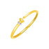 14k Yellow Gold Hinged Bangle Bracelet with Diamonds by Bids.com