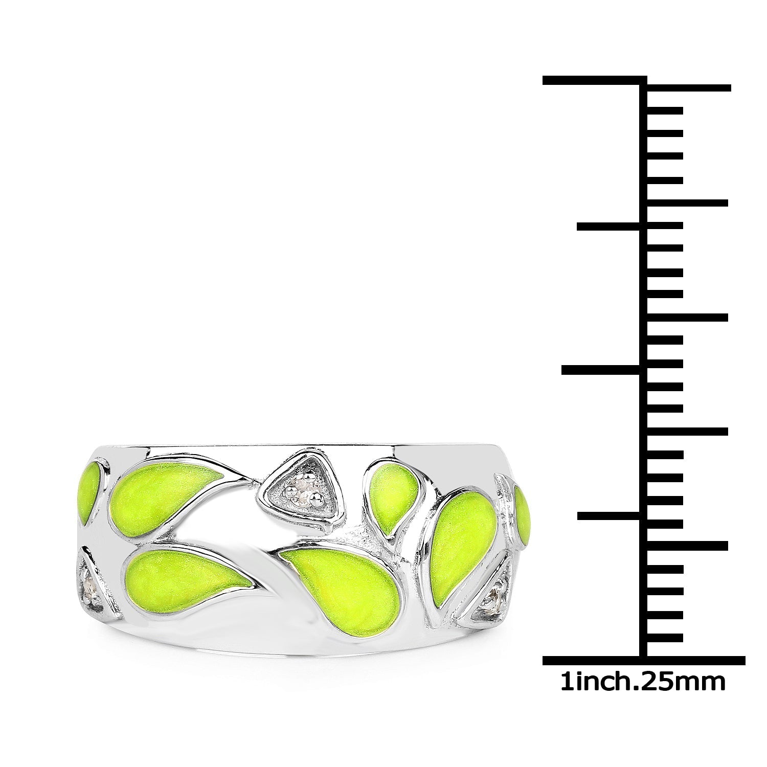 0.07 Carat Genuine White Topaz .925 Sterling Silver Ring  DestGlow