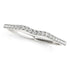 14k White Gold Wave Theme Diamond Wedding Band (1/8 cttw) by Bids.com
