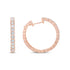 18K Rose Gold 1 Cttw Round Bezel-Set Diamond Hoop Earrings (F-G Color, VS1-VS2 Clarity) by Bids.com