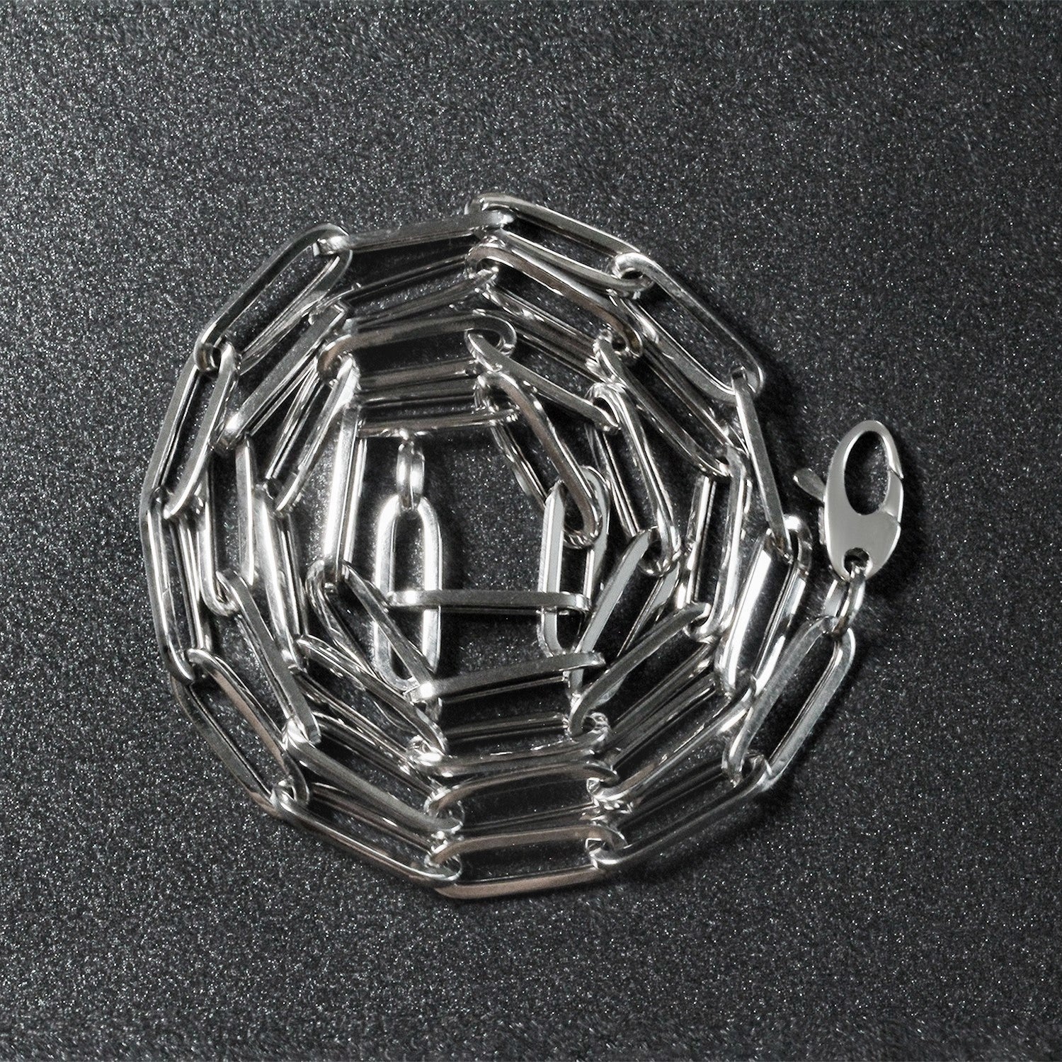 14k White Gold Bold Paperclip Chain (4.2 mm) by Bids.com