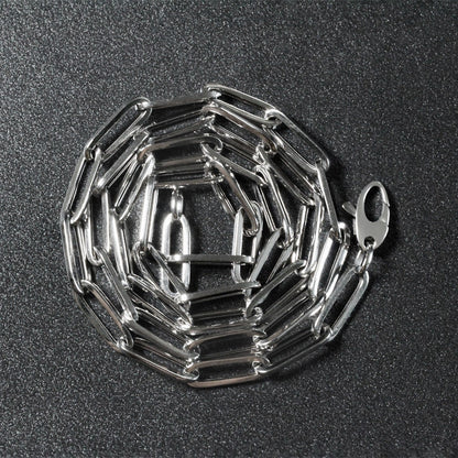 14k White Gold Bold Paperclip Chain (4.2 mm) by Bids.com