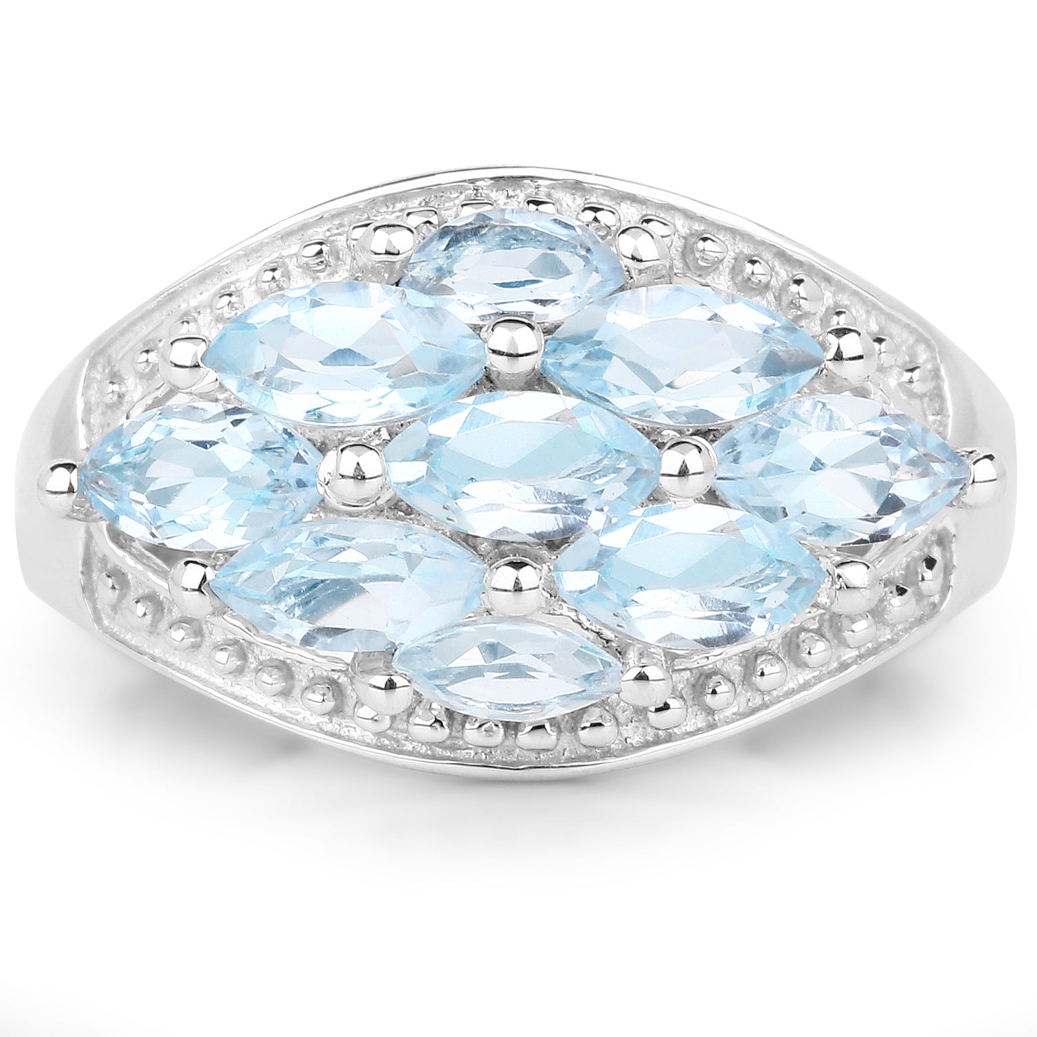 2.50 Carat Genuine Blue Topaz .925 Sterling Silver Ring by Bids.com