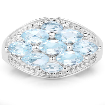 2.50 Carat Genuine Blue Topaz .925 Sterling Silver Ring by Bids.com
