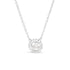 10K White Gold 1/2 Cttw Bezel Set Round Diamond Sunflower Finish 18" Pendant Necklace (I-J Color, I1-I2 Clarity) by Bids.com