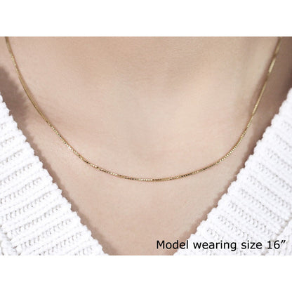 14k Yellow Gold Octagonal Box Chain 1.0mm by Bids.com