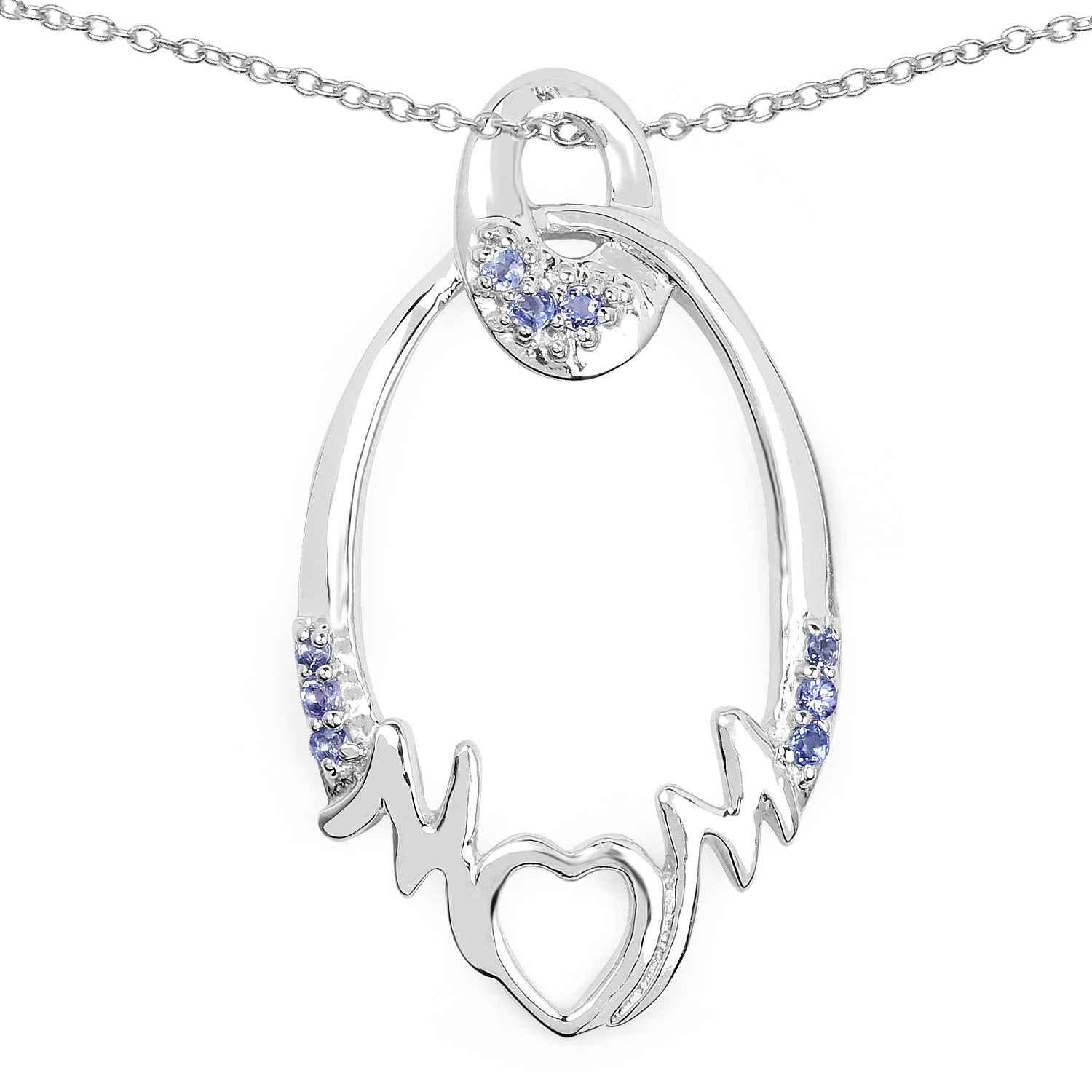0.18 Carat Genuine Tanzanite .925 Sterling Silver Pendant by Bids.com