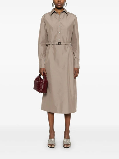 Fendi Women Poplin Belted Shirt Dress by Luosophy