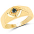 0.12 Carat Genuine Blue Diamond .925 Sterling Silver Ring by Bids.com