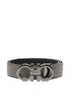 Ferragamo Men Knurled Buckle Two-Tone Reversible Gancini Belt by Luosophy