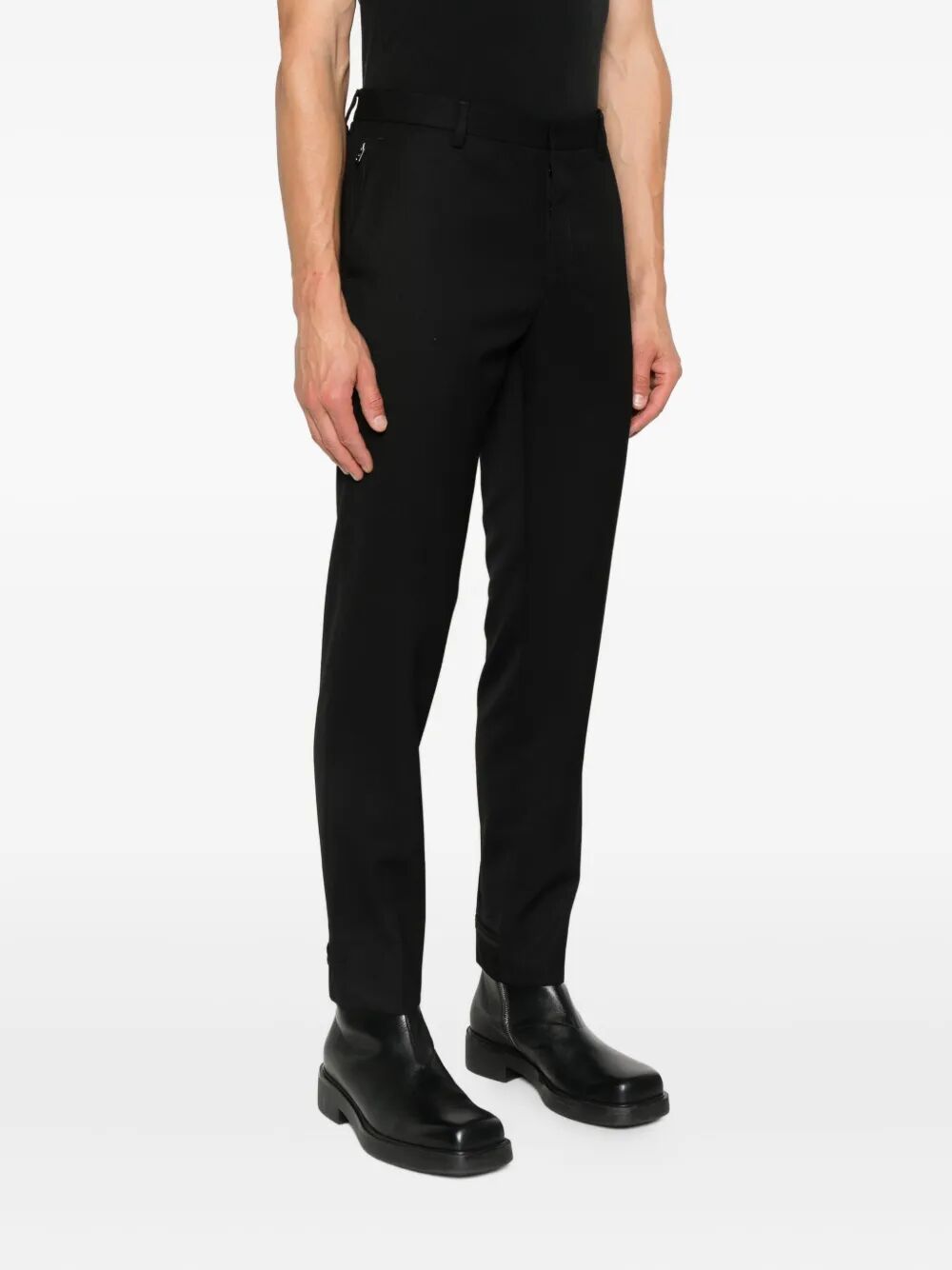 Prada Men Straight Leg Wool Trousers by Luosophy