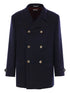 Brunello Cucinelli Men Double-Breasted Wool Coat by Luosophy