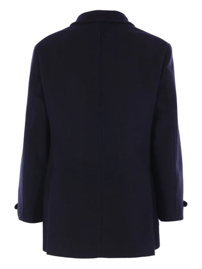 Brunello Cucinelli Men Double-Breasted Wool Coat by Luosophy