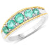 0.75 Carat Genuine Zambian Emerald and White Diamond .925 Sterling Silver Ring by Bids.com