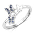 0.14 Carat Genuine Blue Sapphire .925 Sterling Silver Ring  DestGlow